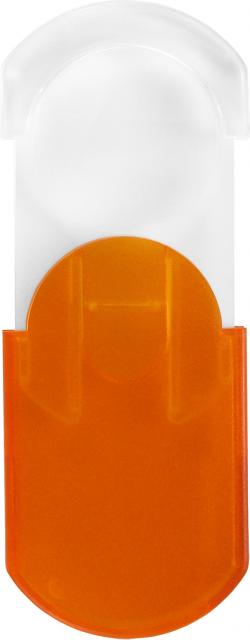 GP-033 Slide-Out Magnifier - Translucent Tangerine - Open