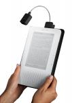 Ink Clip Light on Kindle Case in Hands (Silo)