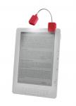 Red Clip Light on Kindle DX (Silo)