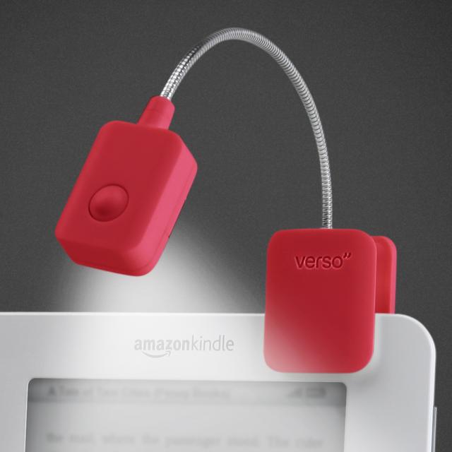 Red Clip Light on Kindle (Cropped)