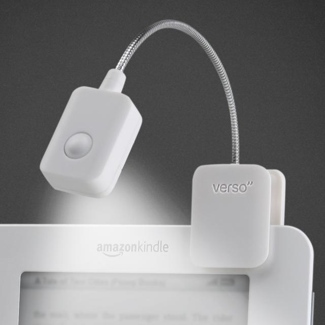 White Clip Light on Kindle (Cropped)